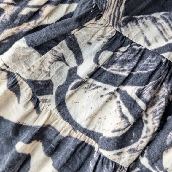 Jams World Black Ivory Sandshell Floral Tiered Mini Skirt large - Picture 5 of 10